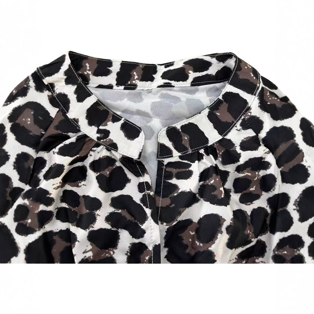 Lässiges Freizeitkleid mit Leopardenmuster