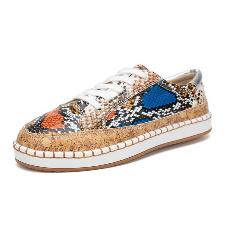 Leopard Print Platform Shoes Snake Print