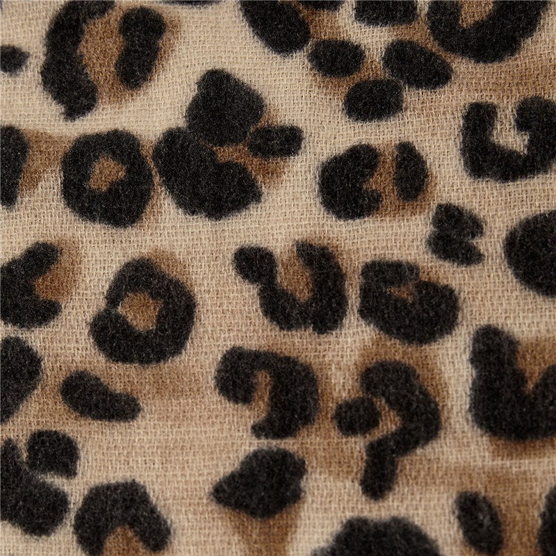 Leopard-print cashmere women's scarf shawl