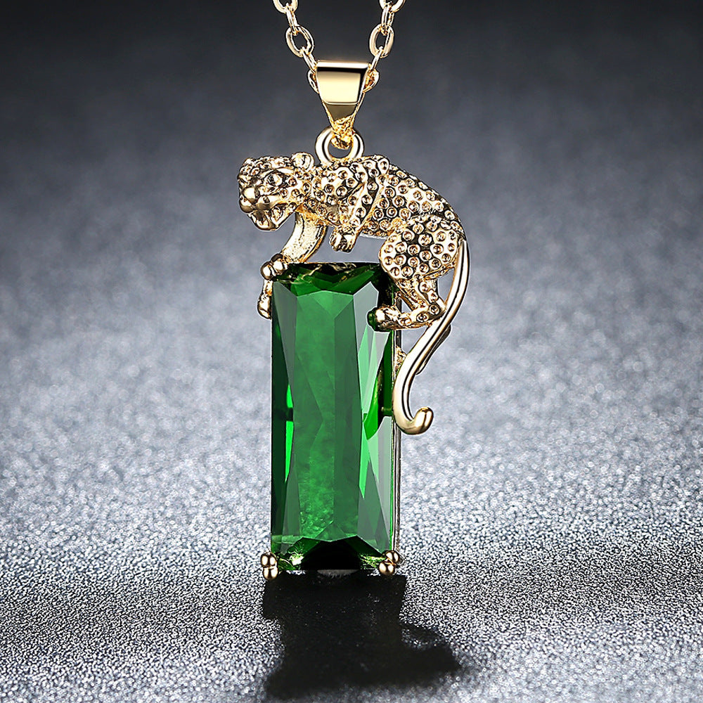 Gold Leopard Stye Pendant