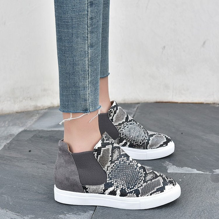 Leopard Druck Plattform Mode Freizeitschuhe