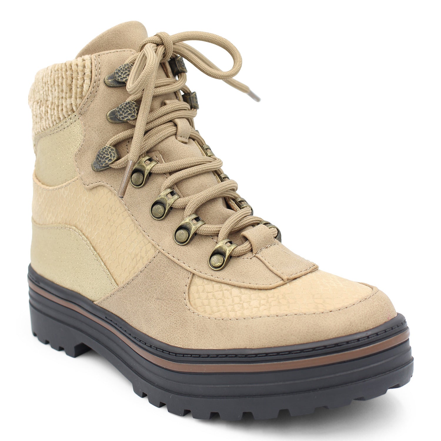 Large Size Fashion Martin Boots Women's High Top Lace Up Leopard Print Wool