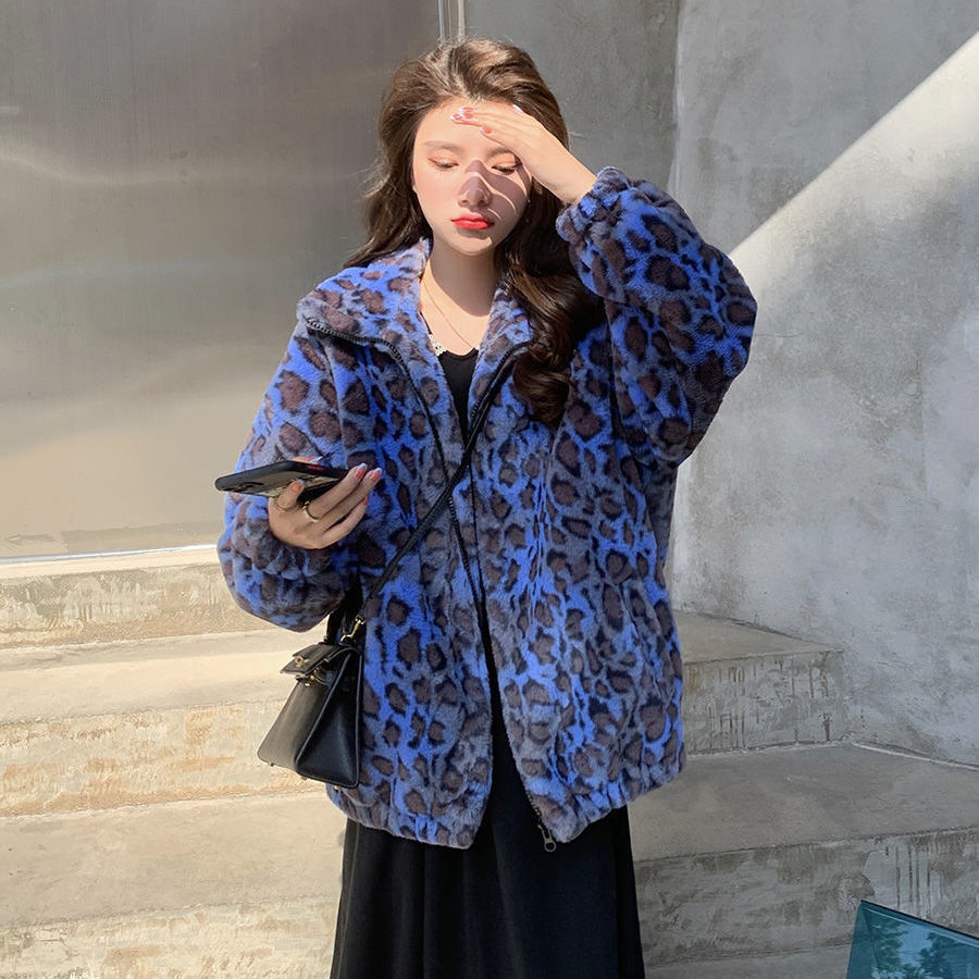 Hong Kong Leopard Lamb Plush Coat