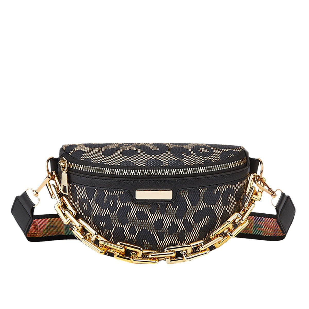 Damenmode Brusttasche Umhängetasche Leopardenprint Gürteltasche