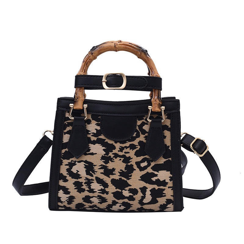 Leopardenmuster Kleine quadratische Tasche Handtasche