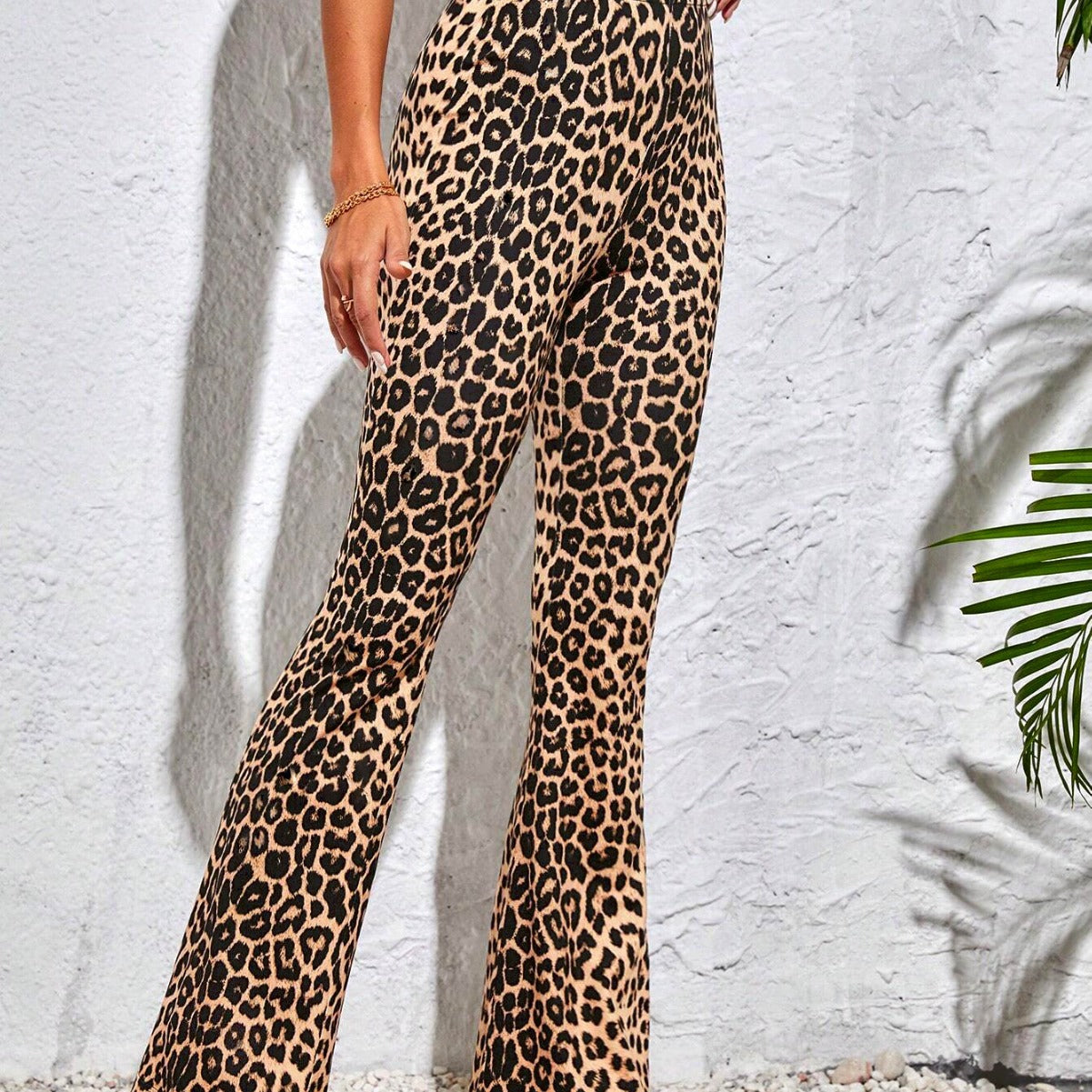 European And American Autumn And Winter Women's Sports Leopard Print Yoga Pants