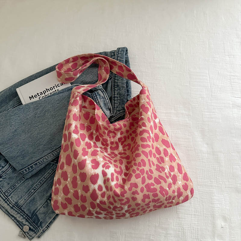 Simple Large Capacity Urban Fashion Leopard Print Shoulder Messenger Bag