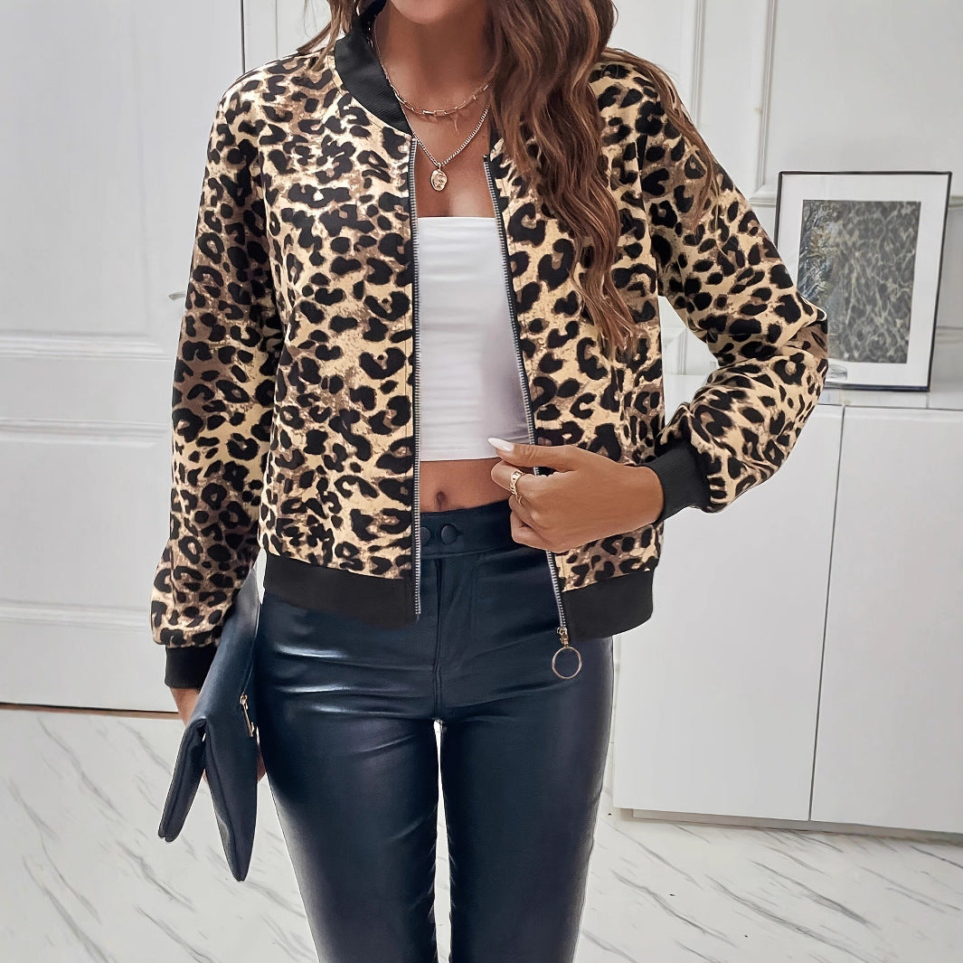 Women's Leopard Print Fashion Jacket