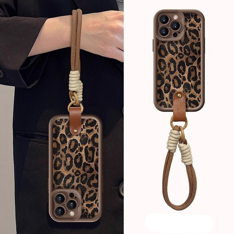 Leopard Print Lanyard für 16 Handytasche