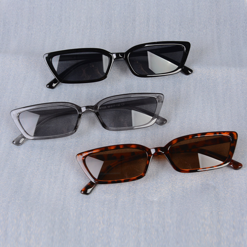 Sonnenbrille mit schmalem Rahmen Zweifarbige Sonnenbrille
