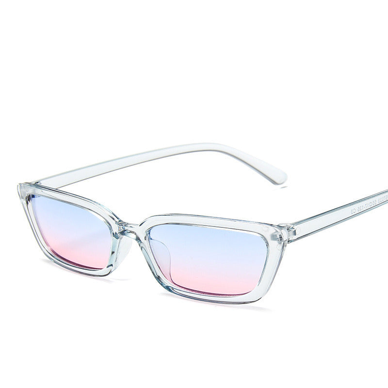 Sonnenbrille mit schmalem Rahmen Zweifarbige Sonnenbrille