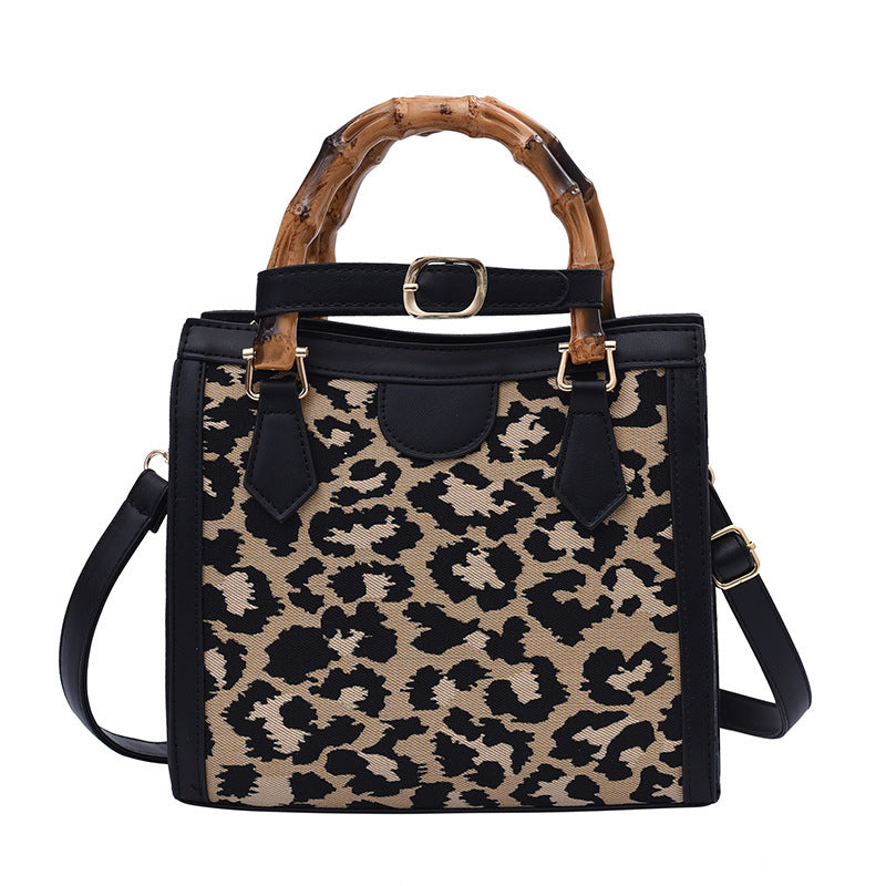 Leopardenmuster Kleine quadratische Tasche Handtasche