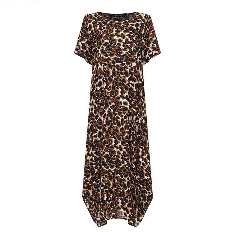 Sexy Leopard Print Damen Lose Kleid