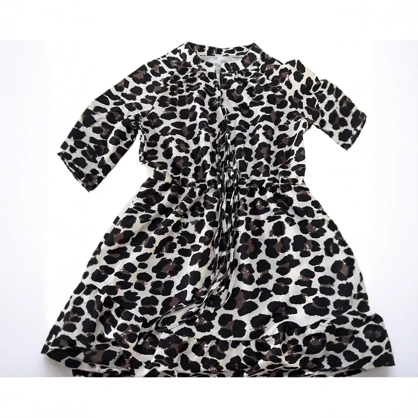 Lässiges Freizeitkleid mit Leopardenmuster
