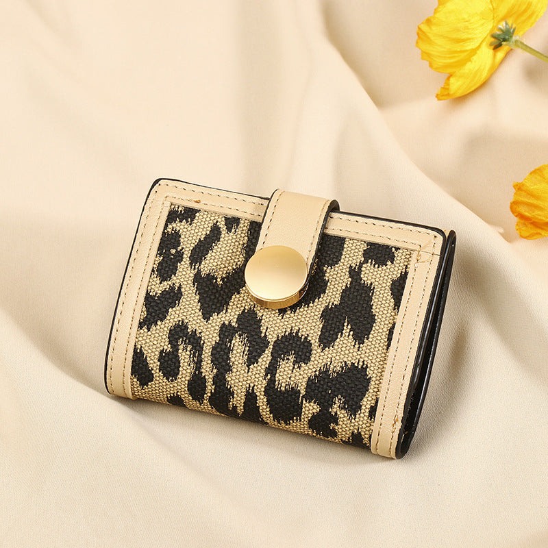 Women's Trendy Leopard Print Fashion Short Wallet