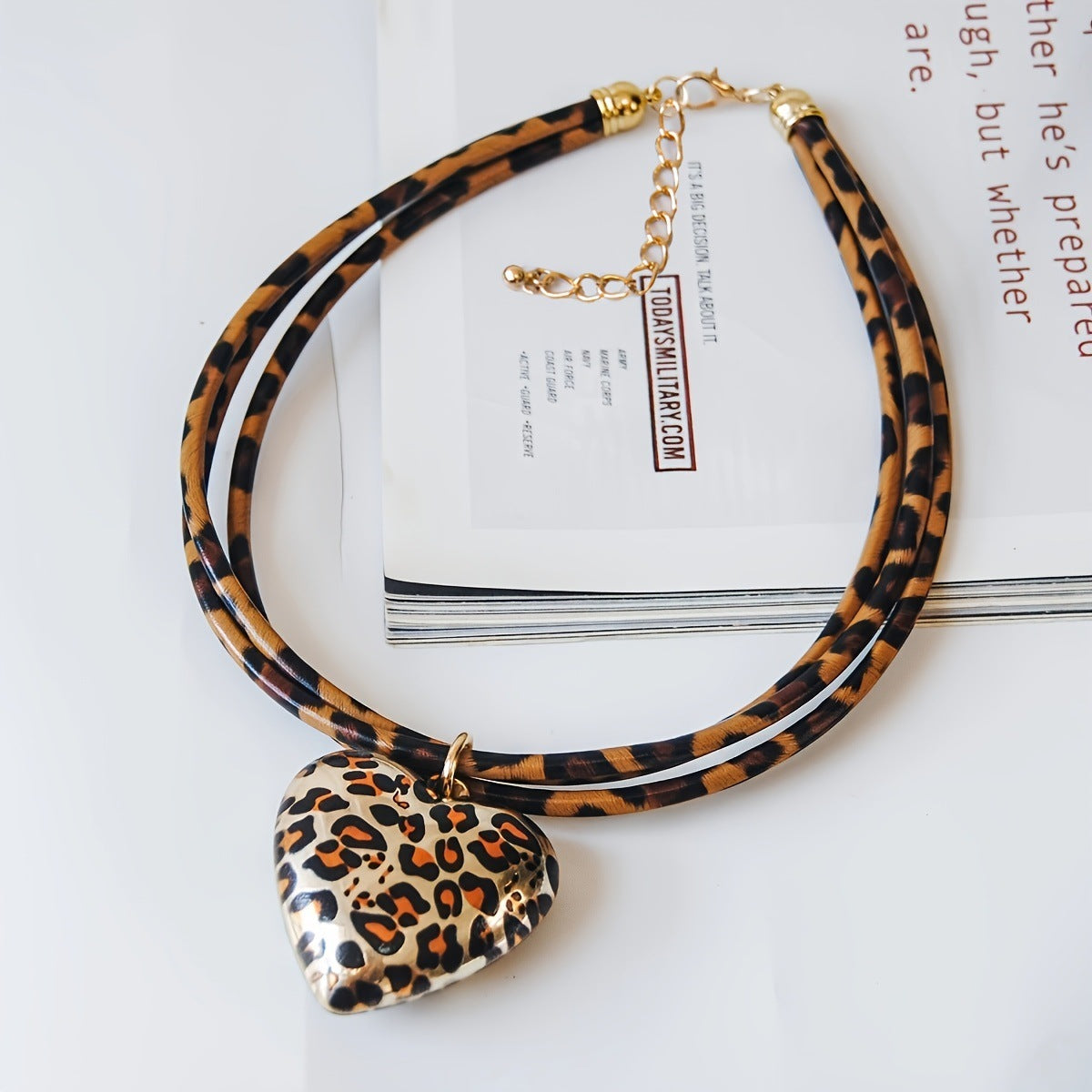 Love Leopard Anhänger Multi-layer Leder String Halskette