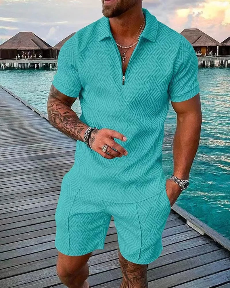 Bedrucktes POLO-Hemd-Set für Männer