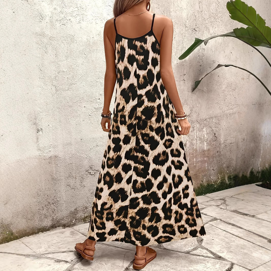 Women's Leopard Print Long Dress