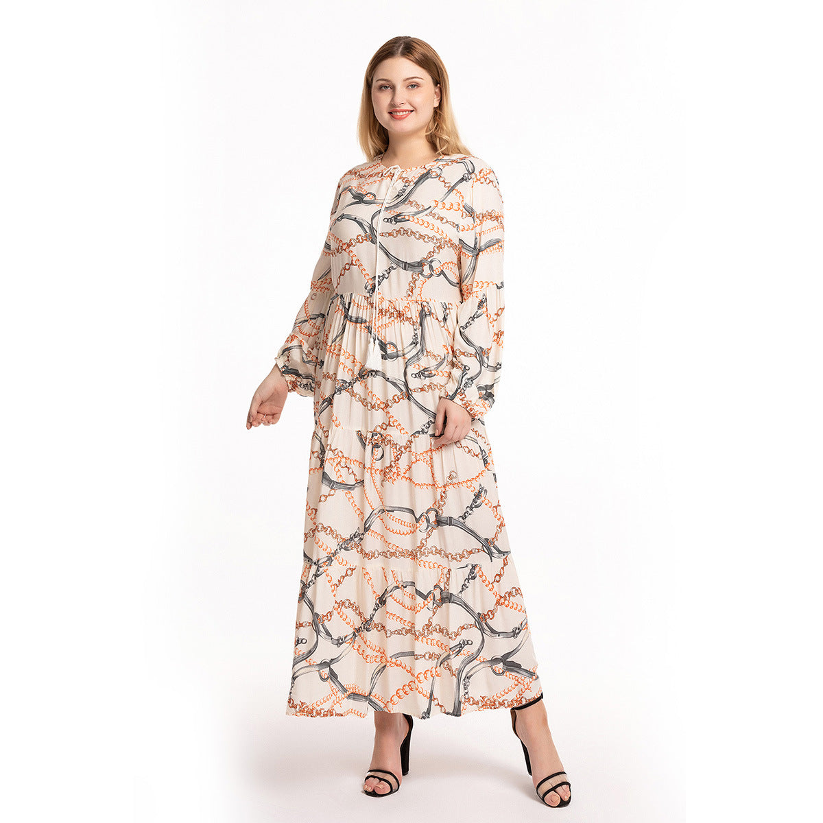Women's Fashion Leopard Print Human Cotton Slim Dress