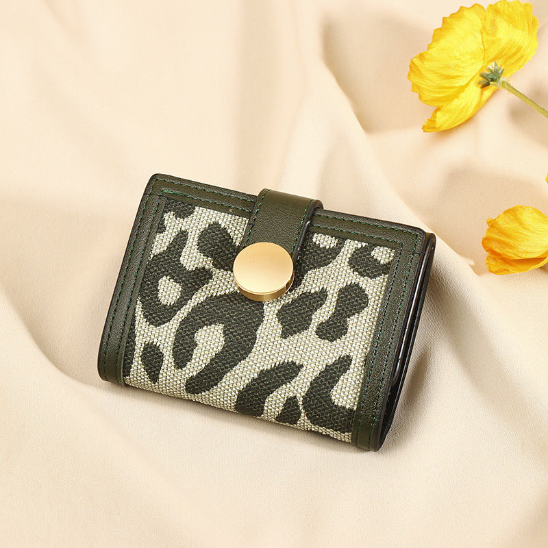 Women's Trendy Leopard Print Fashion Short Wallet