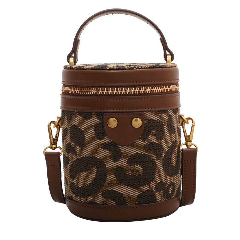Ladies Winter Rivet Fashion Leopard Print Handbag