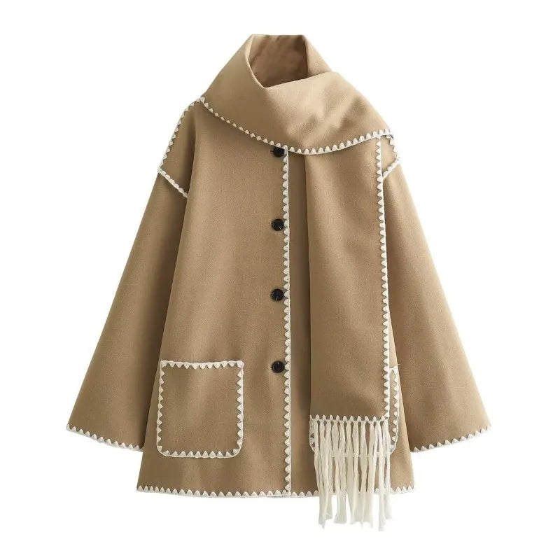 Bequeme Woll-Cape-Jacke
